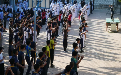 Sabtu Ceria Meriahkan Smamusix, Senam Pagi Bangun Semangat dan Kebersamaan Siswa
